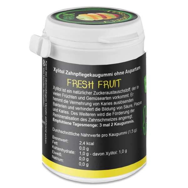 KauX Fresh Fruit Xylit Kaugummi mit Xylitol 40 Stück